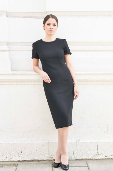 Jada Tailored Wool Crepe Shift Dress