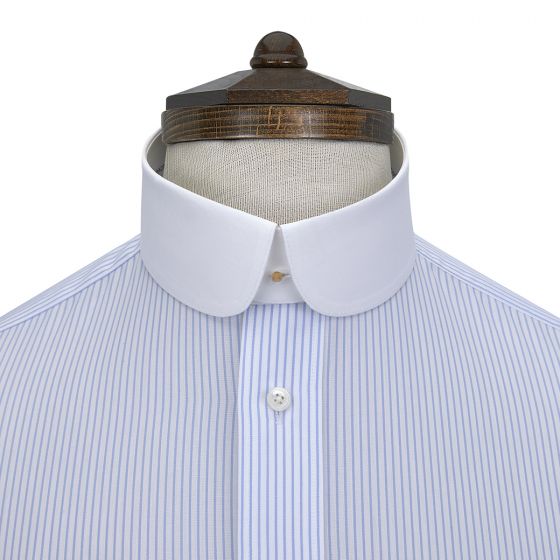 Arundel White Starched Cotton Round Cutaway Collar
