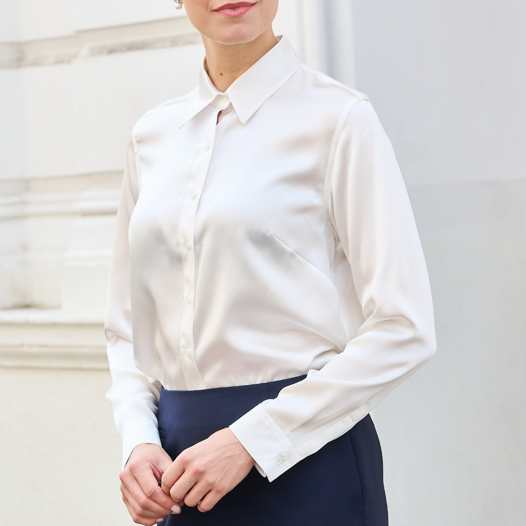 Amy Silk Blend Crepe de Chine Shirt