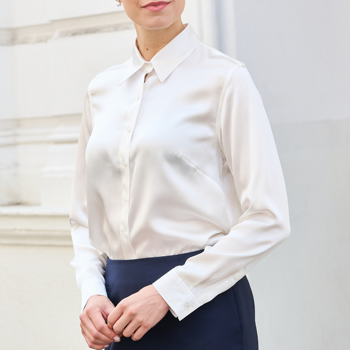 Amy Silk Blend Crepe de Chine Shirt