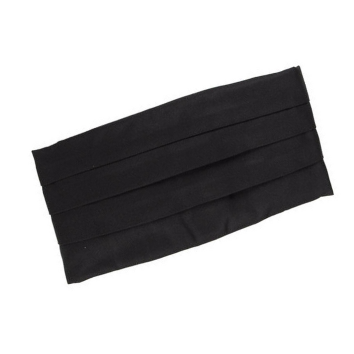 Black Barathea Silk Cummerbund