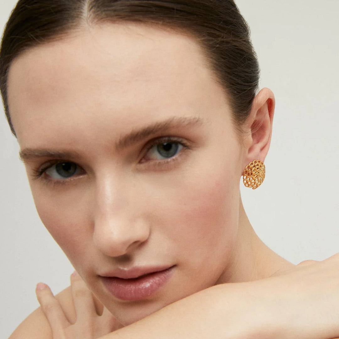 Onde Gourmette Studs Earrings