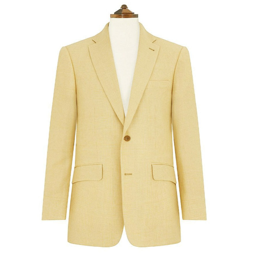 Gregory Pale Yellow Prince of Wales Check Jacket