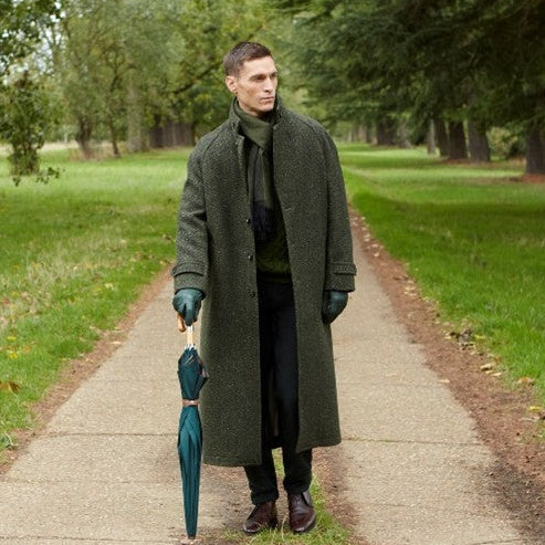 Harrogate Green Herringbone Coat