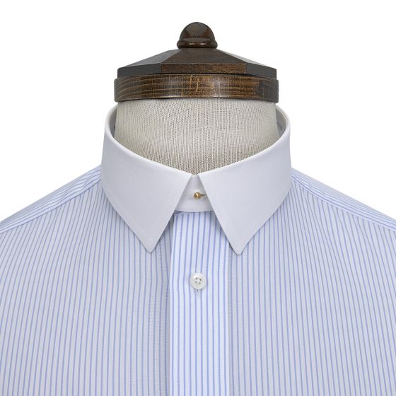 Burlington White Starched Cotton Medium Point Collar