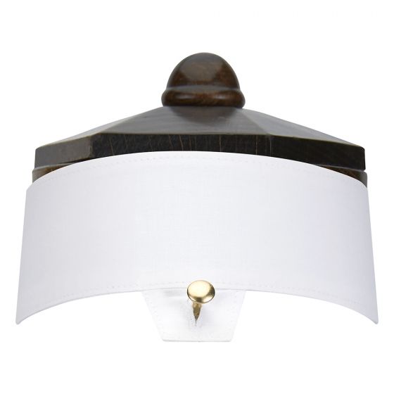 Sherival White Starched Cotton Upright Collar