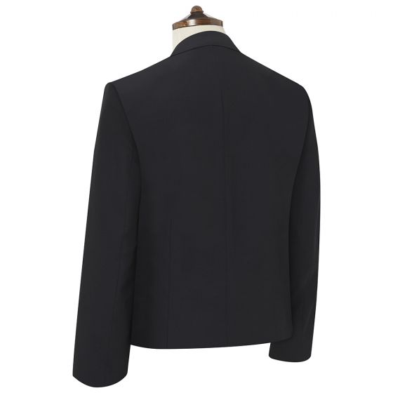 Black Panama Wool Sleeved Waistcoat