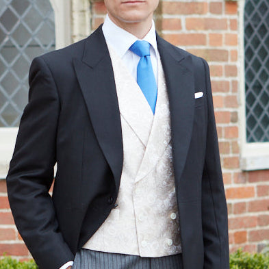 Hayward Ivory Paisley Jacquard Silk Waistcoat