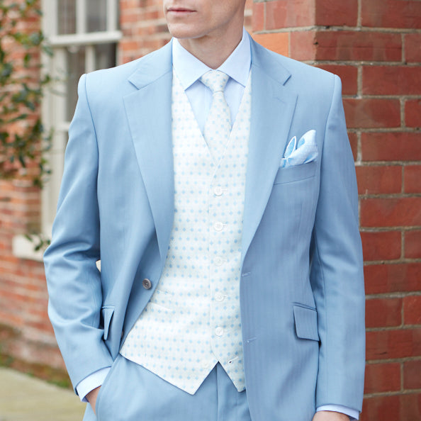 Hyde Blue Harlequin Silk Waistcoat