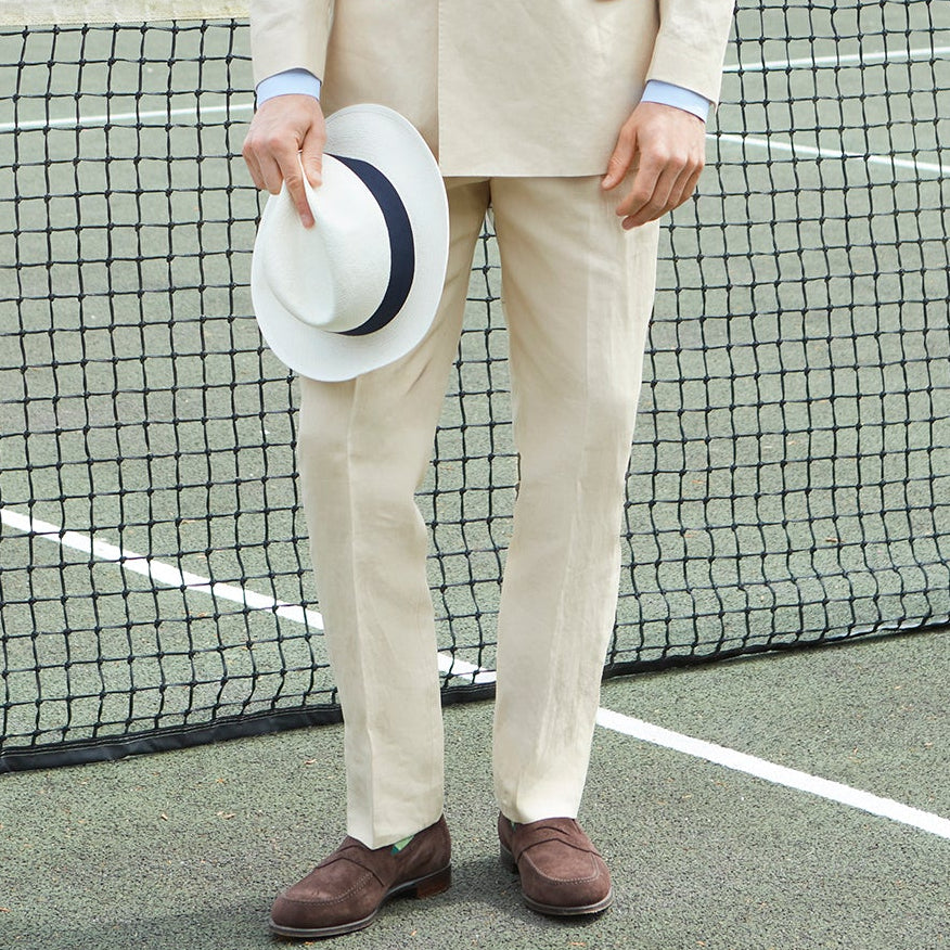 Tyler Beige Linen Trouser