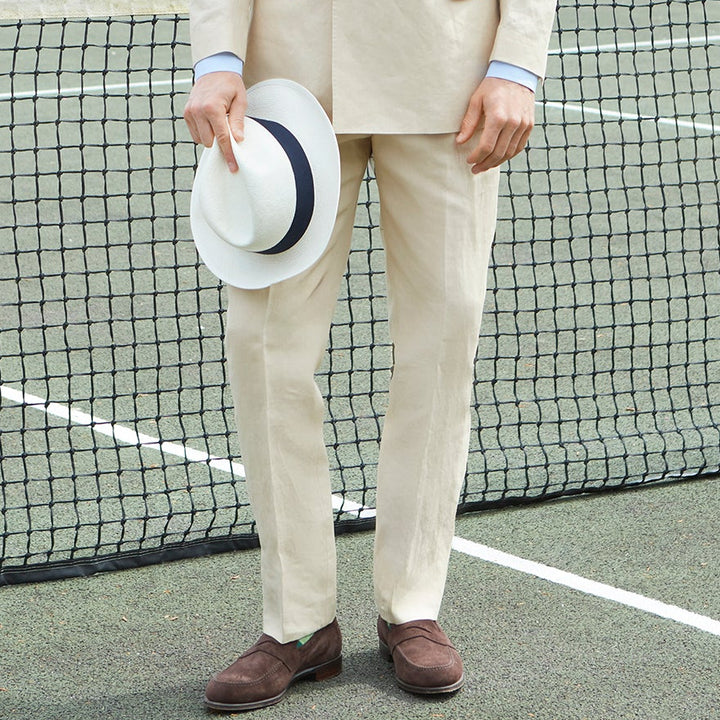 Tyler Beige Linen Trouser