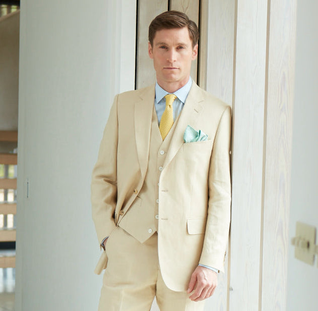 William Beige Linen Jacket