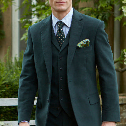 Hadley Teal Moleskin Waistcoat