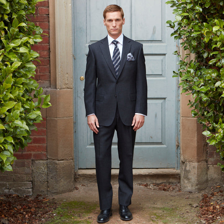 Cambridge Charcoal Worsted Wool Suit