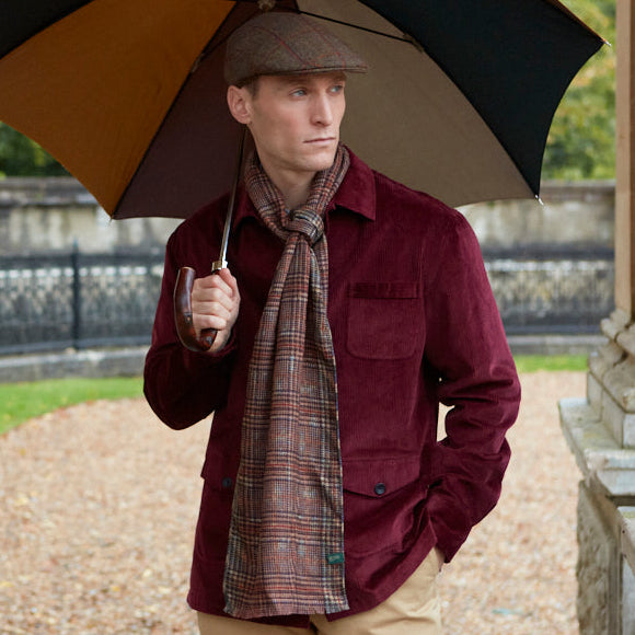 Lynton Burgundy Corduroy Overshirt
