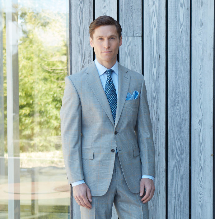 Barnes Black White Prince Of Wales Suit