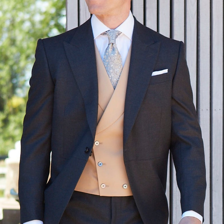 Hayward Buff Royal Gabardine Wool Waistcoat