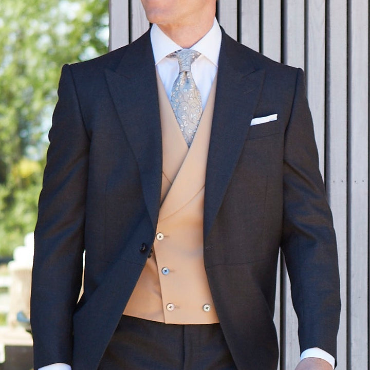Hayward Buff Royal Gabardine Wool Waistcoat