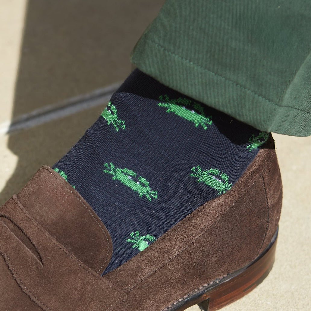 Sutton Blue Crab Cotton Sock