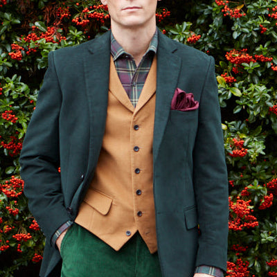 Hadley Camel Moleskin Waistcoat