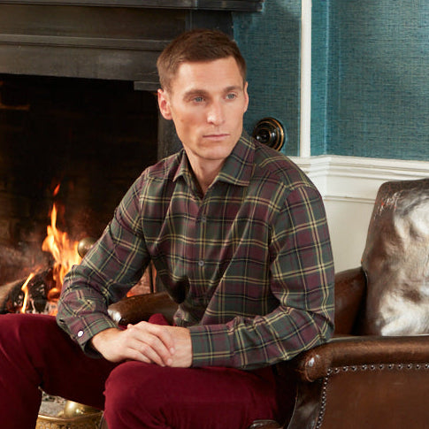 Alex Red Green Tartan Check Shirt