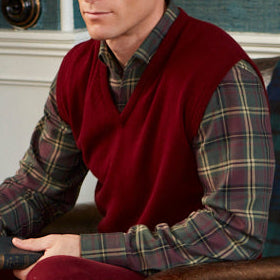 Kirton Burgundy Knitted Cashmere Vest