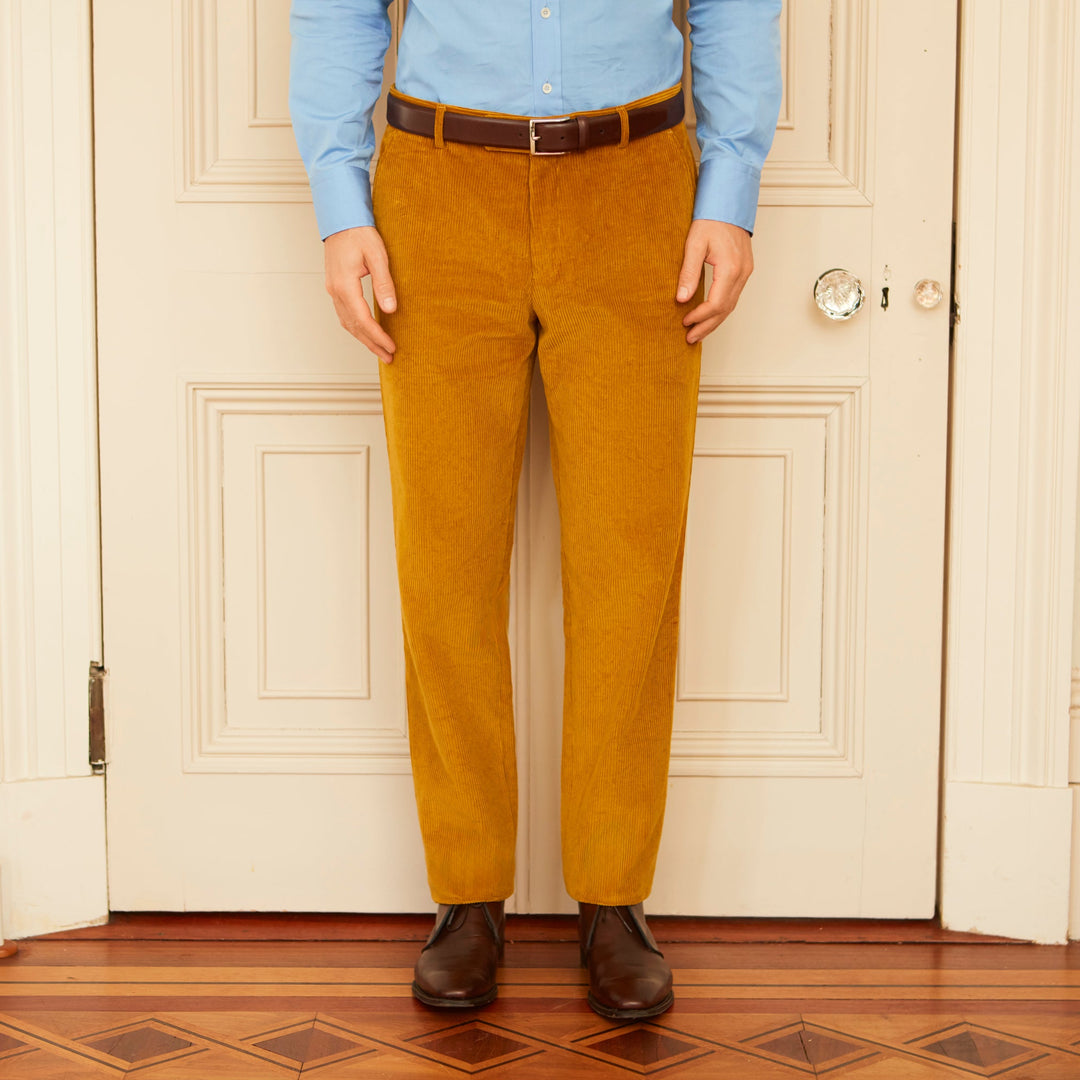 Thomas Ochre Corduroy Trouser