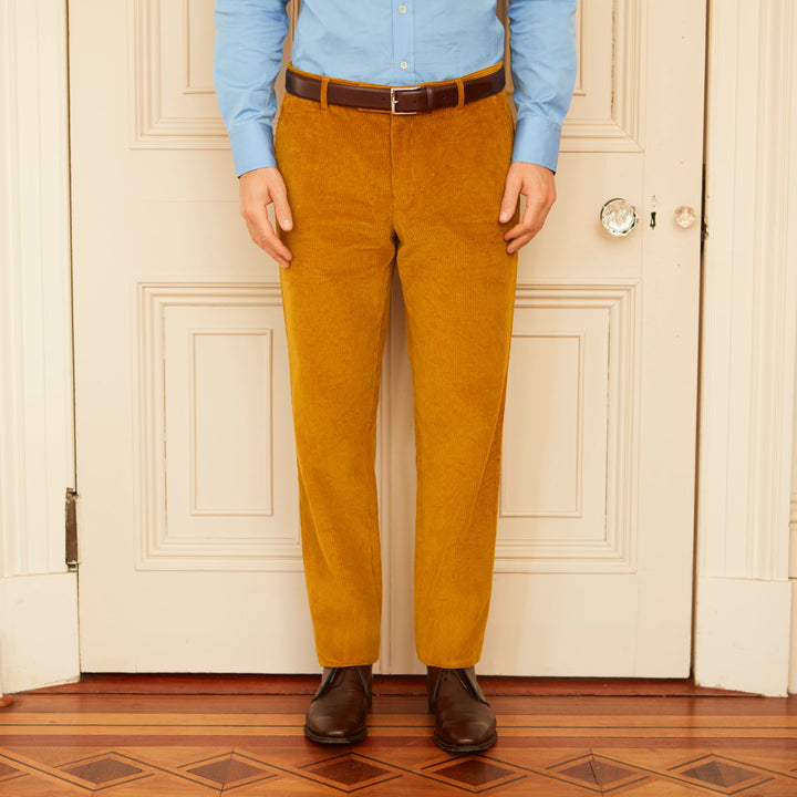 Thomas Ochre Corduroy Trouser