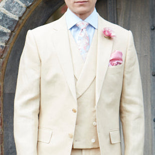 Hayward Beige Linen Waistcoat