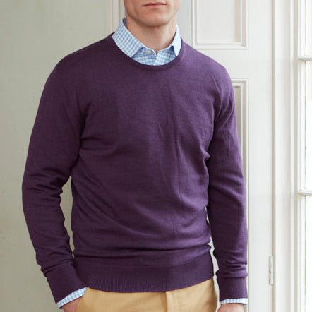 Kyan Purple Crew Neck Pullover