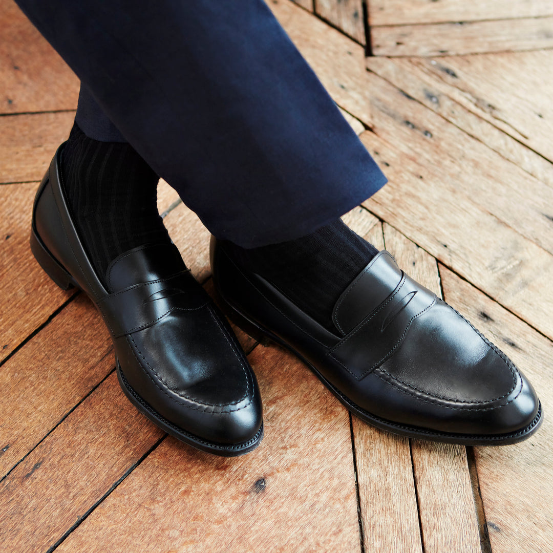 Sandy Black Penny Loafer