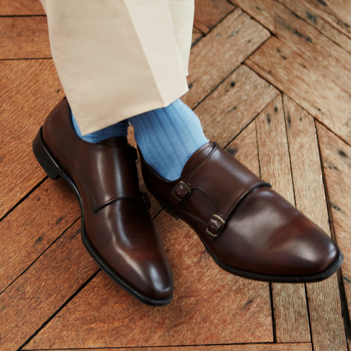 Sylvester Brown Double Monk Shoe