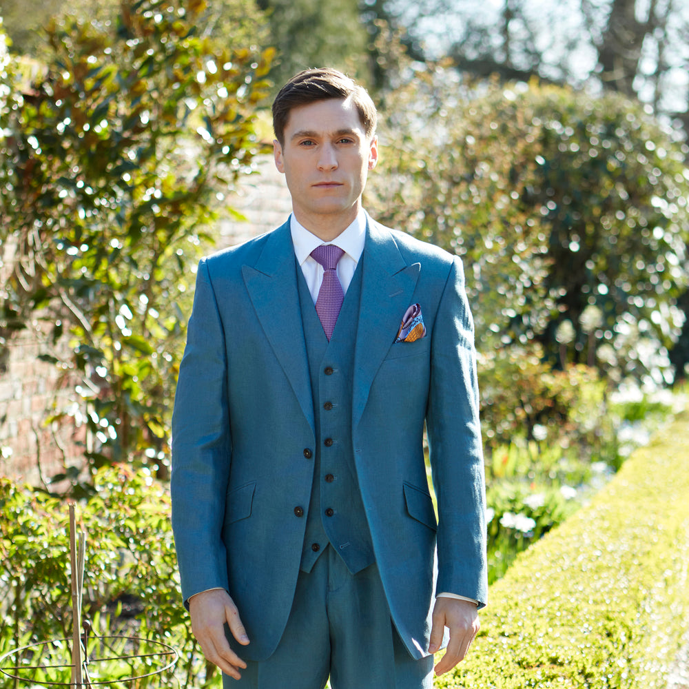 Faulkner Teal Hopsack Jacket