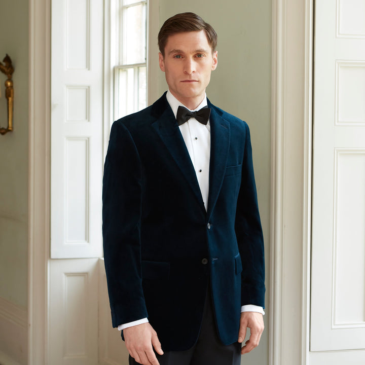 William French Navy Velvet Jacket