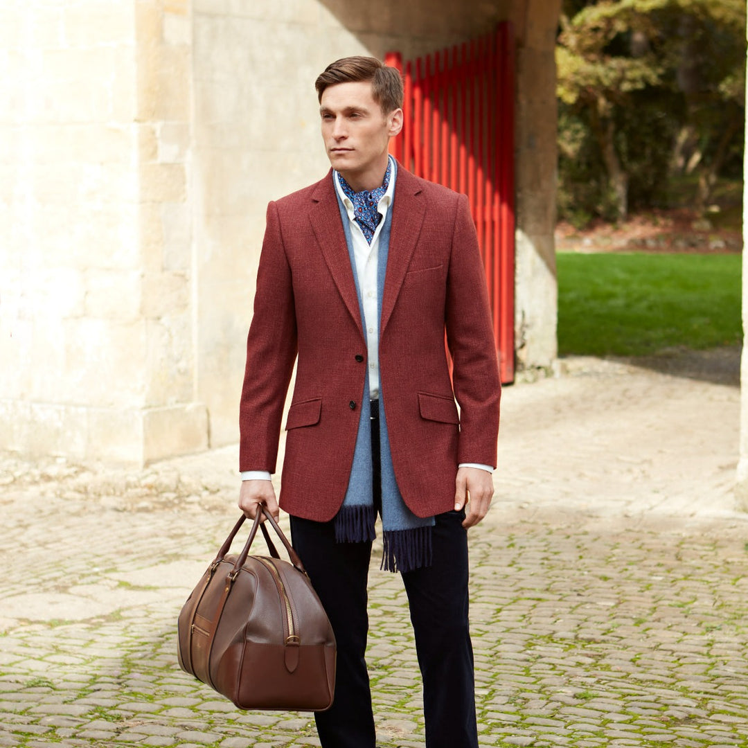 William Dark Pink Hopsack Jacket