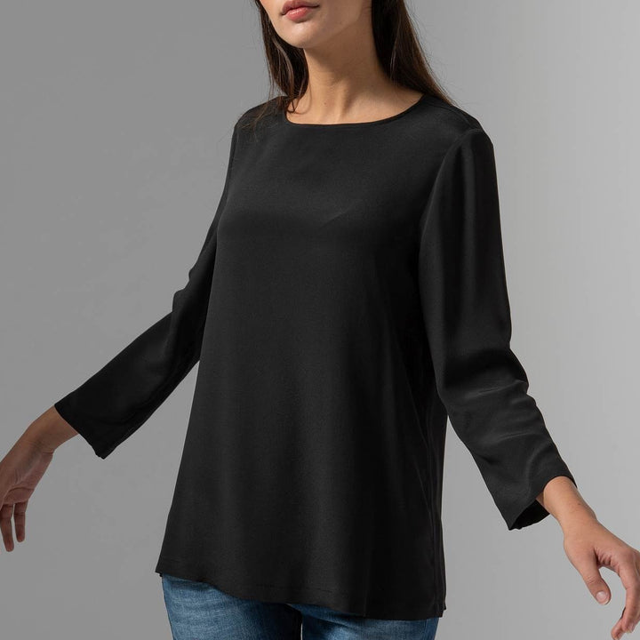 Zoe Silk Blend Crepe de Chine Shirt