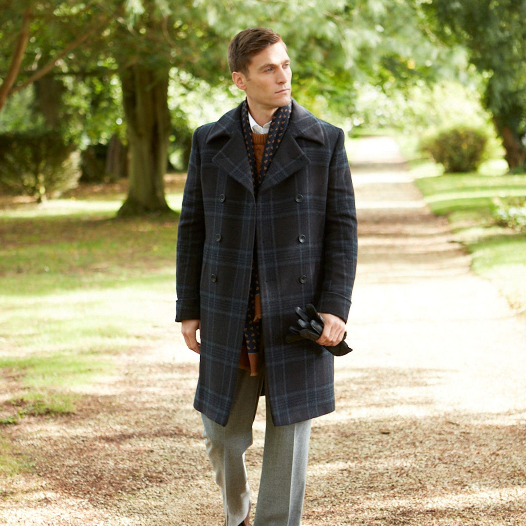 Templemore Navy Check Coat