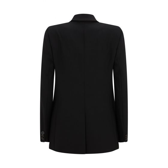 One Button Wool Stretch Jacket