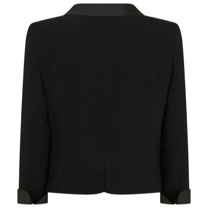 Hattie Tailored Wool Crepe Black Jacket