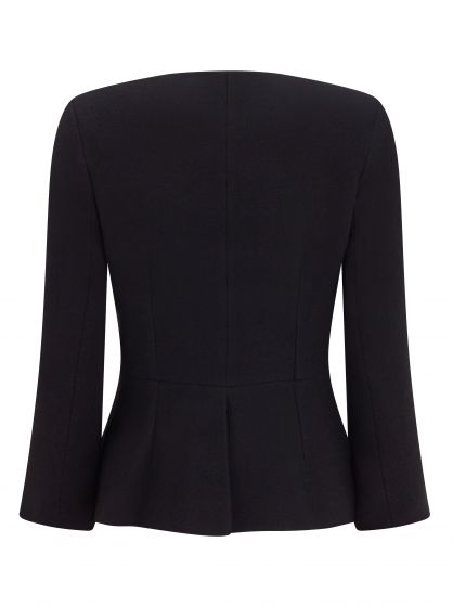 Black crepe jacket sales