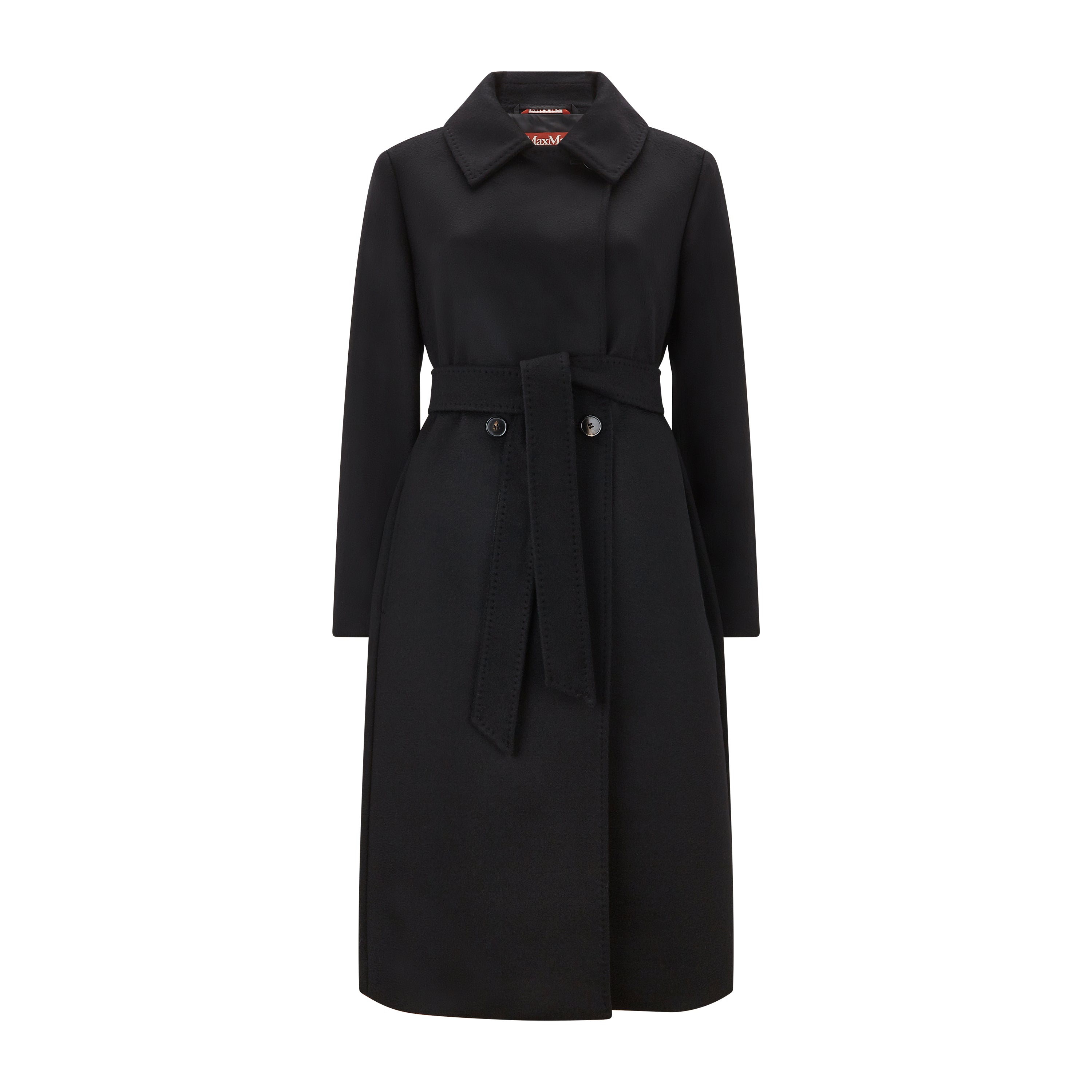 Ede & Ravenscroft | MaxMara Studio Bcollag Wool Melange Coat | Black