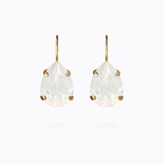Ede & Ravenscroft Caroline Svedbom Mini Drop Clasp Gold White Opal