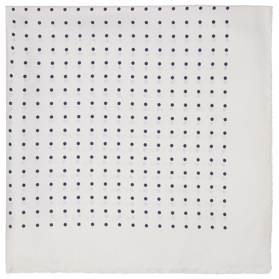 Silk spot pocket square - Dark blue