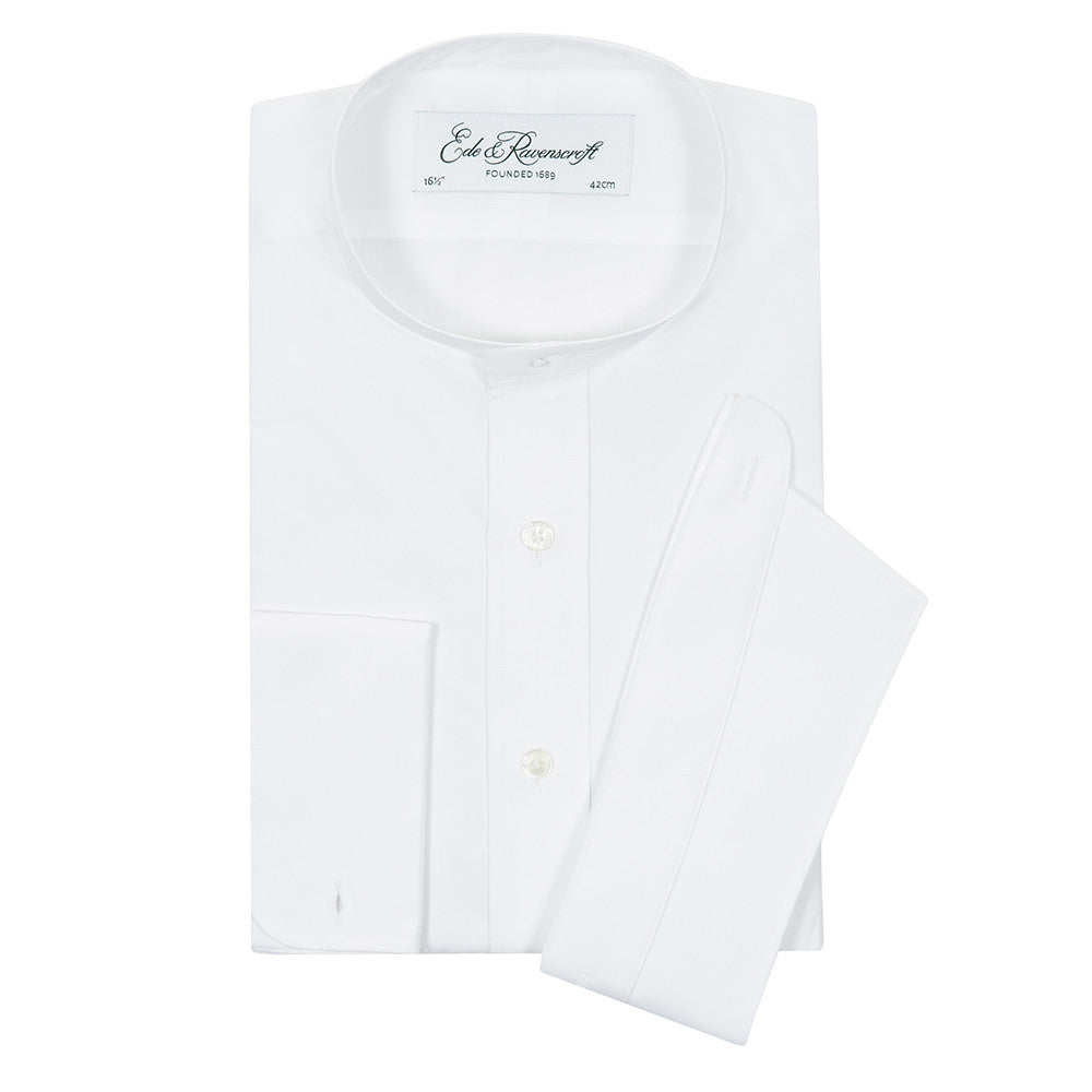 Atticus White Easy Care Cotton Poplin Tunic Shirt