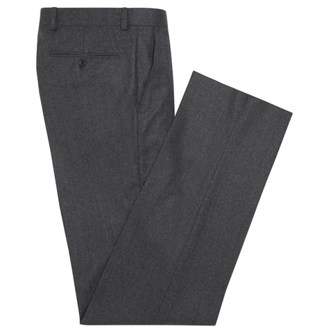 The Lucan Gurkha Trouser - Charcoal Donegal | Luxury Tweed Trouser