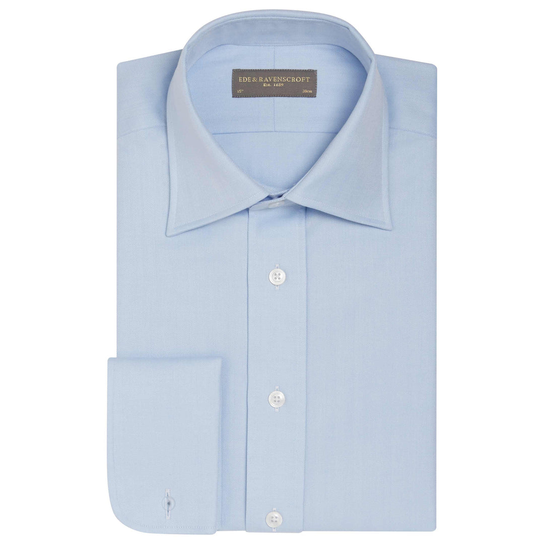 Ainsley Herringbone Shirt - Light Blue