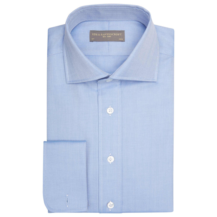 ANGUS HERRINGBONE SHIRT - Blue
