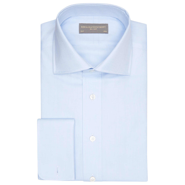 ANGUS LIGHT BLUE HERRINGBONE SHIRT