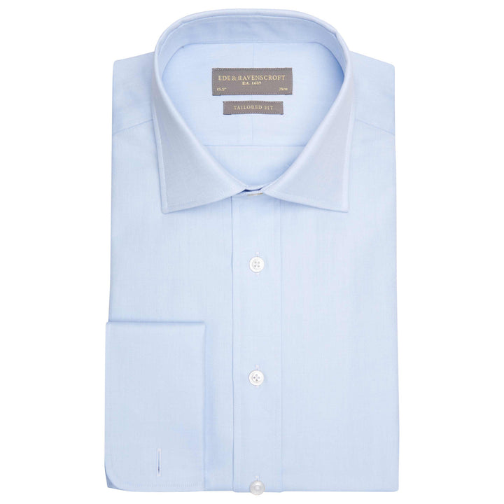 ANDREW HERRINGBONE SHIRT - Light Blue