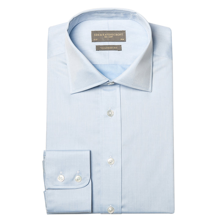 Alex Pale Blue Fine Twill Shirt